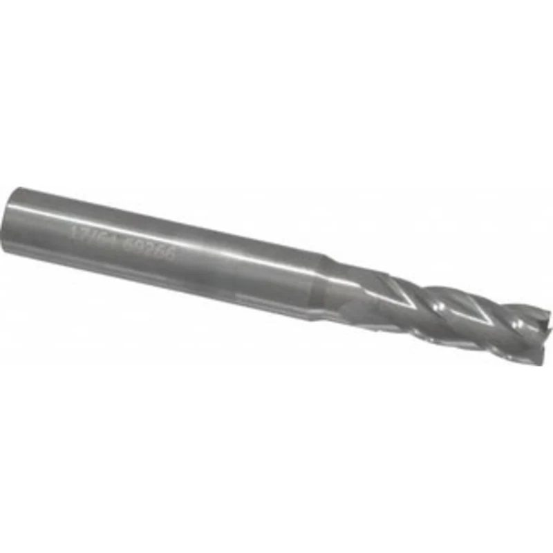 OSG 17/64, 3/4 LOC, 5/16 Shank Diam, 2-1/2 OAL, 4 Flute, Solid Carbide Square End Mill Single End, Uncoated, Spiral F...